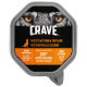 Pâté karmy dla psów Crave z kurczakiem i indykiem, z grafiką oczu wilka, wysoką zawartością białka, bez zbóż i wykonane w 100% z naturalnego kurczaka.