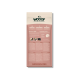Rückseite einer WOOOF-Hundefuttertüte, pink/beige, WOOOF-Logo und Slogan 'Oh my dog, that's goood.' sowie WOOOF.COM unten