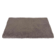 Weiches, rechteckiges Haustierbett in hellbrauner Farbe mit einer plüschigen, struppigen Textur, ideal für den Komfort von Haustieren.