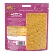 Back of a Lily's Kitchen dog food package showing "Scrumptious Duck & Venison Sausages" with ingredient and nutritional info.