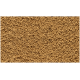 Gros plan sur des granulés de nourriture pour animaux secs, présentant une couleur beige uniforme et diverses formes, remplissant toute l'image.