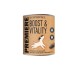 PREMIERE Boost & Vitality soft supplement snacks for dogs, with a dog illustration and kibble pieces on the label.