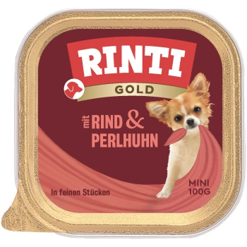 Gold Mini 16x100g Rind und Perlhuhn