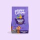 Sac violet Edgard Cooper portant les mentions « Canard Frais » et « Chiens Adultes Larges », icône de canard, fruits et légumes et chiens illustrés.
