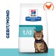Hill's Prescription Diet t/d kattenvoerzak met een tabby kat met een blauwe halsband, met de tekst 'GEBIT/MOND' aan de linkerkant.