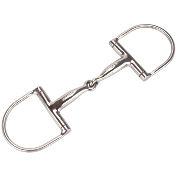 Eisenstangen für Pferde mit einem doppelten Gelenk und einer Messung von 12,5 cm, entworfen für den Reitsport.