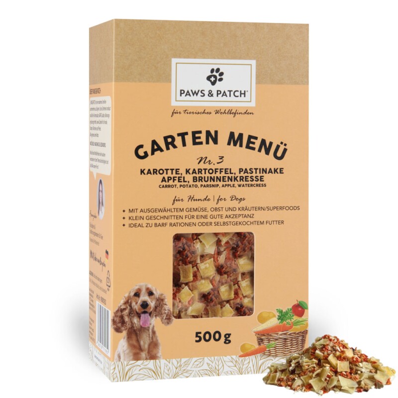 Paws & Patch Paws&Patch GARTEN MENÜ Nr. 3 - Karotte, Kartoffel, Pastinake, Apfel, Brunnenkresse