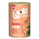Dose "WOW Dog" Premium Nassfutter für Hunde mit Lachs, beschriftet "Lachs Adult." Enthält 71% Fisch, Fleisch und Innereien, mit 0% Getreide und Gluten.
