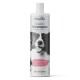 Pawlie's Sensitives Shampoo für Hunde, mit einem lächelnden Border Collie auf dem Etikett, das verspricht, Haut und Fell zu pflegen und Juckreiz zu lindern.