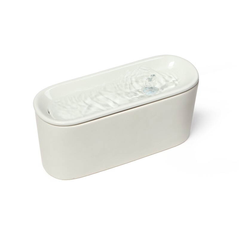Cat Mate 800ml Usb-Keramik-Katzen-Trinkbrunnen Hellgrau