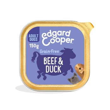edgard & cooper adult 11x150g bœuf délicieux et canard