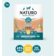 Naturo Natural Dog Food for senior dogs, with 65% turkey, 22% rice and vegetables, plus 3.6 omega oils.