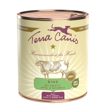 Terra Canis Classic Adult 6x800g Rind mit Karotte, Apfel & Naturreis