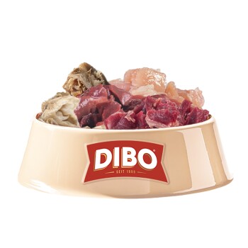 DIBO Menü-Sensitiv Hundefutter, getreidefrei, aus Fleisch, Kartoffeln, Gemüse und Obst; Packung mit 5 Beuteln, jeweils 2000g.