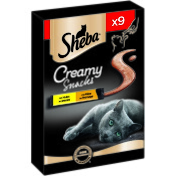Sheba Beutel Creamy Snacks 7x 9x12g Huhn