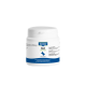Weißes Plastikgefäß mit Canina Biotin Forte Tabletten für Hunde, blaues Etikett mit Hundesilhouette und sichtbar 'BIOTIN FORTE TABLETTEN'.