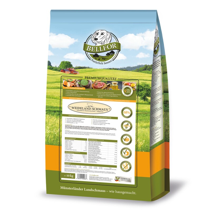 Bellfor Hundetrockenfutter mit Lamm - Weideland-Schmaus - 10 kg