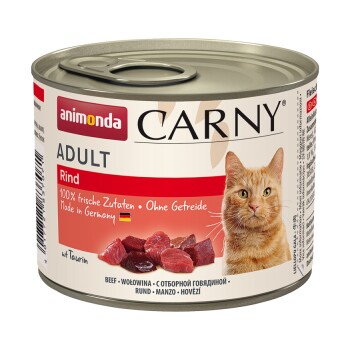 Carny Nassfutter Katze Adult Rind pur 12x200 g
