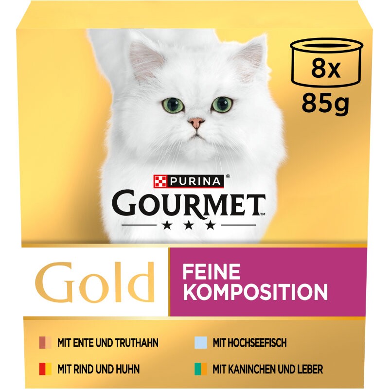 GOURMET Gold Fijne Samenstellingsmix 8 x 85 g