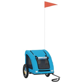 Fahrradanhänger Hund 124x53x53cm (L x B x H) blau
