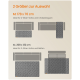 Tiersofa-Bezug-Optionen in zwei Größen: M (178 x 76 cm) für 2-Sitzer-Sofas, XL (208 x 132 cm) für 3-Sitzer-Sofas und Betten.