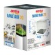 Amtra Nanotank 20 Verpackung, die ein 25x25x30 cm Aquarium mit einer bunten aquatischen Szene und Artikelinformationen zeigt.