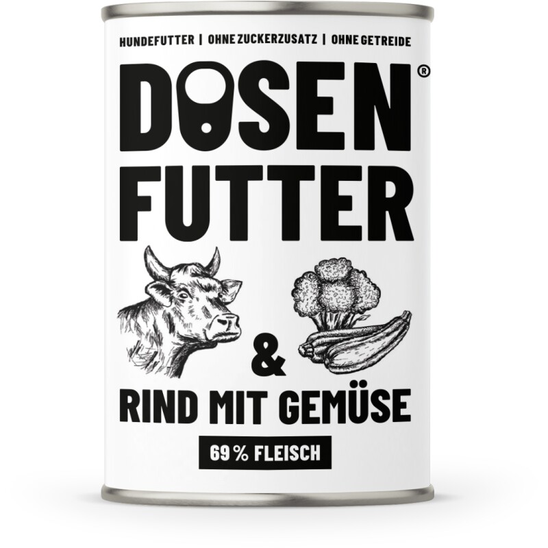 SCHNAUZE & CO. Dosenfutter® RIND & GEMÜSE (6x 400 g)