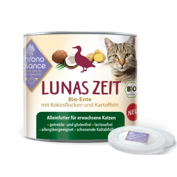 ChronoBalance Nassfutter für Katzen mit Bio Zutaten Bio Ente 0,6 kg