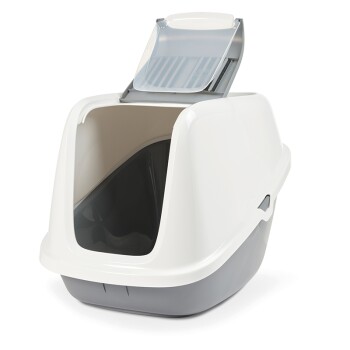 Haubentoilette Nestor Giant weiss-cool grau