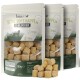 Drei braune Beutel Reavet Vital Soft Happen Z-Blocker Haustiersnacks mit sichtbaren Würfeln und deutschem Text.