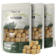 Drei braune Beutel Reavet Vital Soft Happen Z-Blocker Haustiersnacks mit sichtbaren Würfeln und deutschem Text.