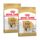 Zwei Tüten Royal Canin Beagle Hundefutter, gekennzeichnet mit "Adult," mit einem Bild eines Beagles auf der Vorderseite.