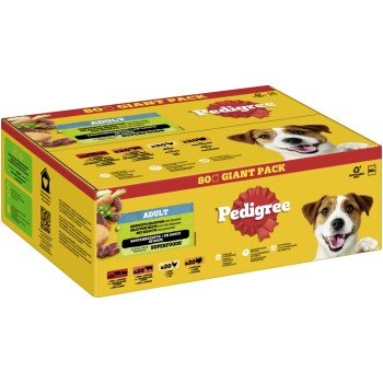 Nassfutter Hund Adult, Multipack, Gemischte-Selektion mit Gemüse, in Sauce 80x100 g