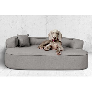 ® LOTTE VISCO PLUS - Orthopädisches Hundesofa schwarz/ graphit 1,2 m, 30 cm, 90 cm