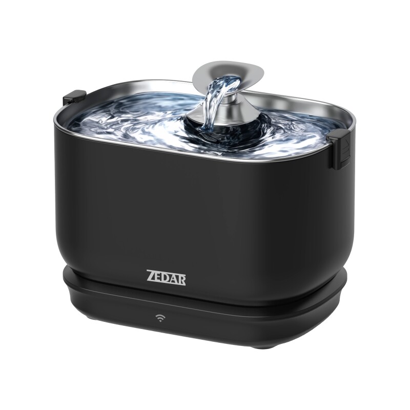 Zedar 2.5L Trinkbrunnen für Katze Kabellos, Katzenbrunnen Kabellos mit Bewegungsmelder WF600