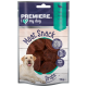 Premiere I Love My Dog Fleischsnack-Drops, 70g-Packung mit runden, dunkelbraunen Fleischsnacks mit 87% Fleischgehalt.