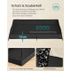 Schwarze abnehmbare Boxeinlage für Haustiere, 7,5 cm hohe Seiten, beschriftet mit "600D Wasserresistente Beschichtung" und "Schutz & Sauberkeit".