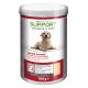 Container van PetBalance Support Joint Powder voor honden, met een golden retriever op het etiket, 1200g, met tekst in meerdere talen.