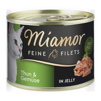 Miamor Feine Filets in Jelly 12x185g Thunfisch & Gemüse