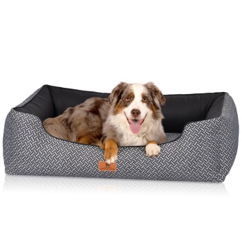 orthopädisches Design Hundebett Sanford schwarz M-L