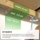 Bild einer Klemme auf Holz, die die Platzanforderungen zeigt: max. 4 cm, min. 1,5 cm, min. 10 cm. Deutscher Text gibt Ratschläge zur Installation auf der Fensterbank.
