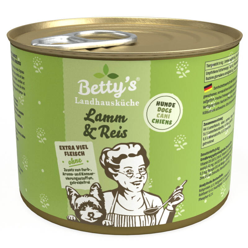 Betty's Landhausküche Lamm & Reis 6x200 g
