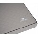 Beige gestepptes Haustierbett mit schwarzem Rand und dem Logo 'KNUFFELWUFFF', das eine Hundesilhouette zeigt.
