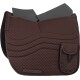 Braune, gesteppten Sattelunterlage mit einer Tasche und Schaumstoffeinlagen, entworfen für den Reitsport.