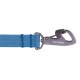 Blaue Hundeleine mit einem stabilen Metallclip, mit dem Markennamen "RUFFWEAR" und der Modellnummer "P1020."