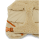 Beige Sherpa-gefütterte Hundeweste mit Polsterung und orangefarbenem Schnallenriemen