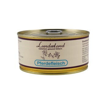 Lunderland Hochwertiges Pferdefleisch für Hunde – Reinfleisch 12×300 g