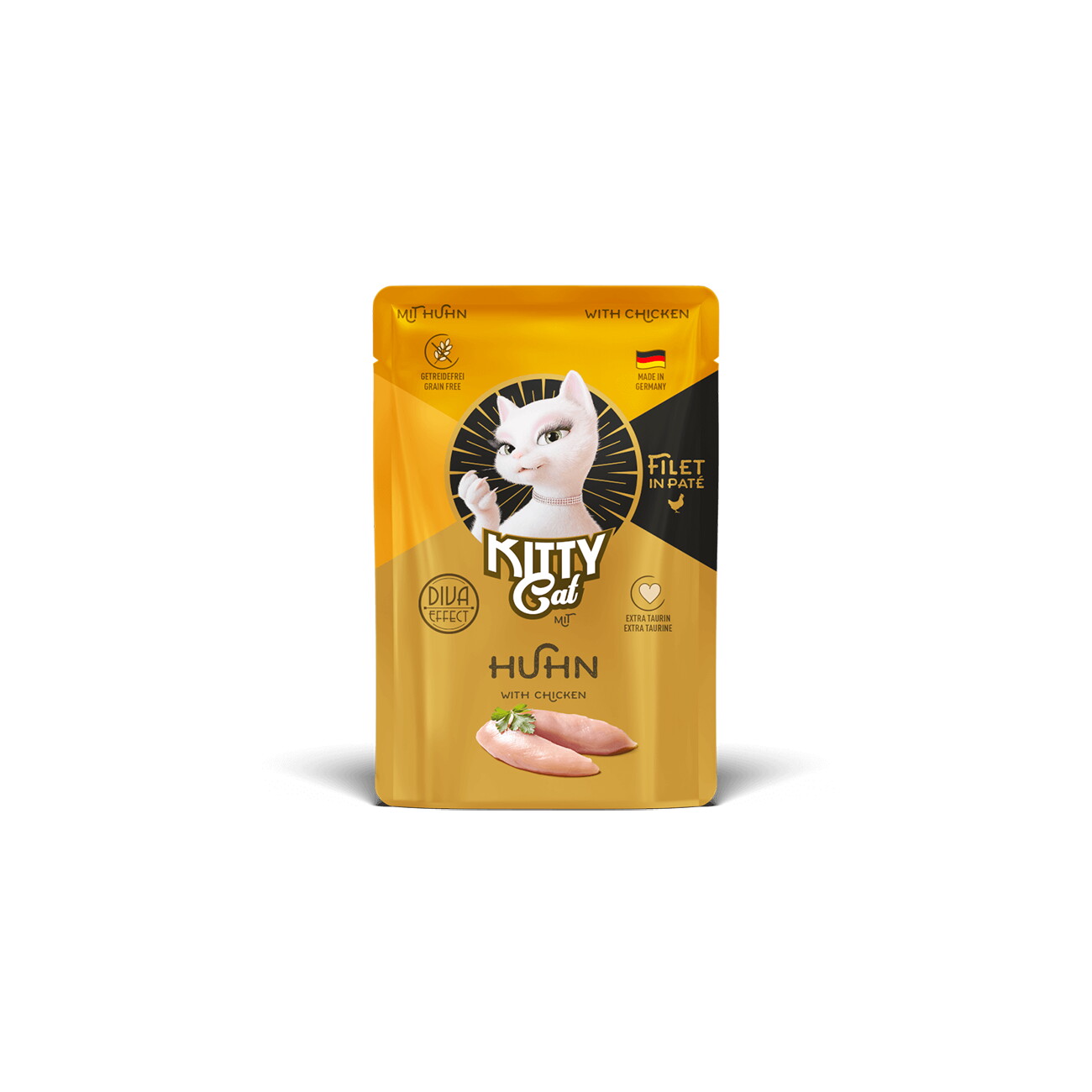 KittyCat Nassfutter Katze, Adult, Filet in Paté Huhn 6x85 g