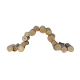 Wooden pet climbing structure made of natural logs, arranged in an arch shape, ideal for small animals.