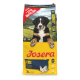 Beutel Josera Kids Hundefutter mit Welpenbild, gekennzeichnet mit „Junior“, „mit Huhn & Reis“ und „12,5 kg + 2,5 kg gratis“.